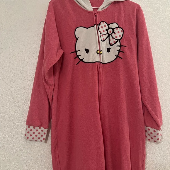 Hello Kitty Pink Onesie Pajamas Medium - Picture 3 of 8